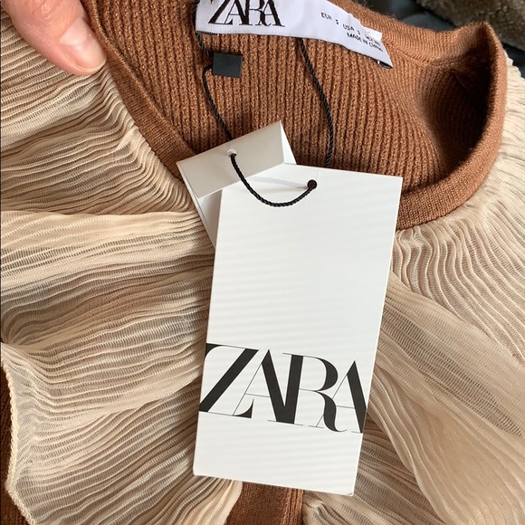 Zara NWT Ruffled sweater - Picture 1 of 6